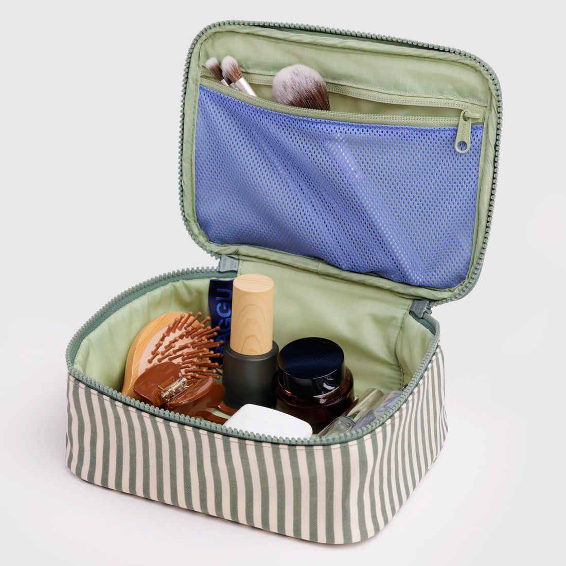 Neceser Baggu - Sage Stripe