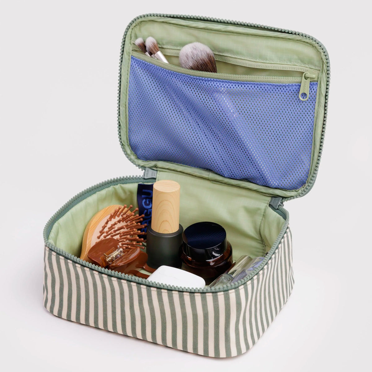 Neceser Baggu - Sage Stripe