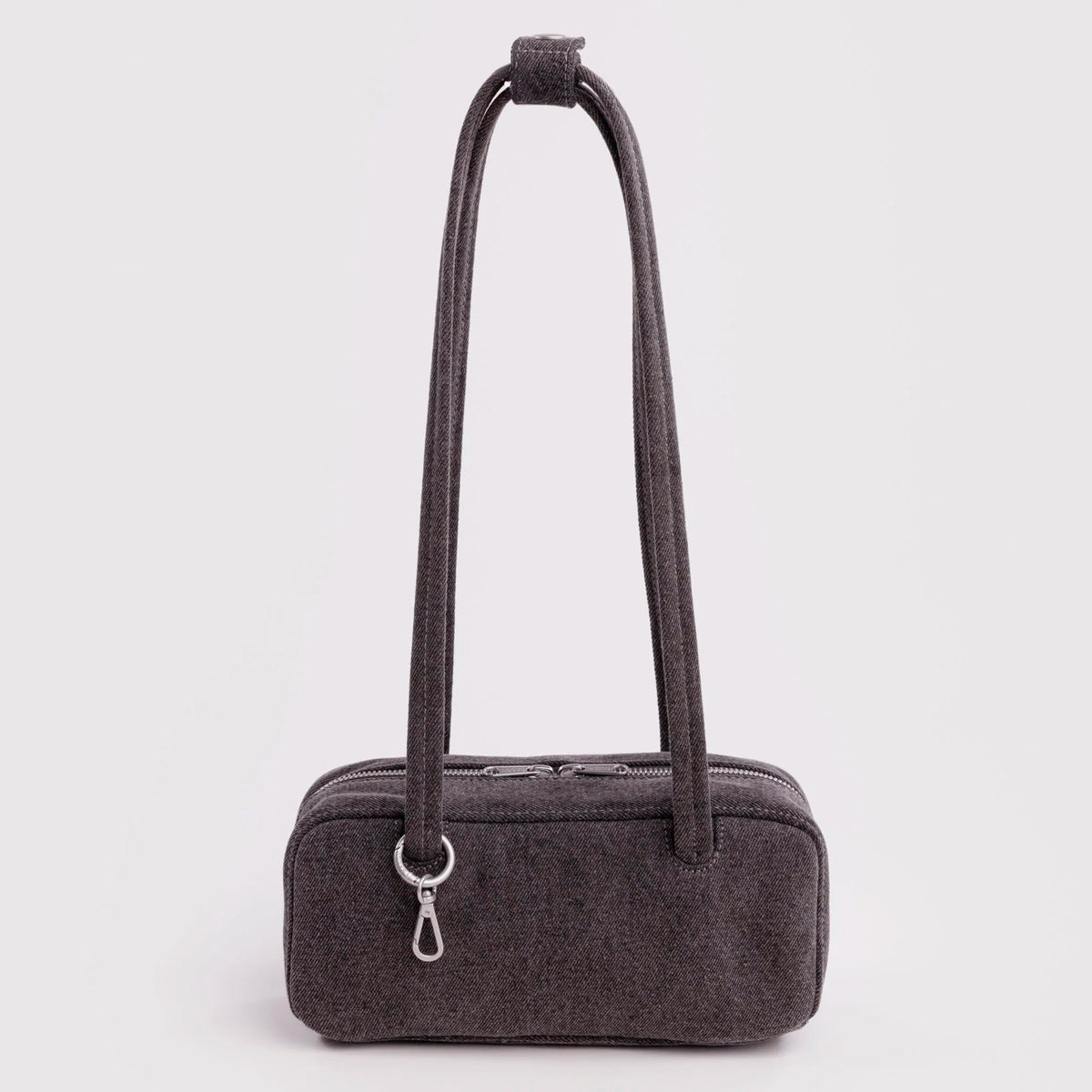 Bolso Pequeño Bowler Baggu - Washed Black Denim