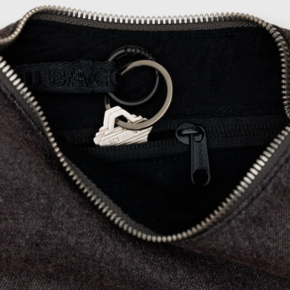 Bolso Mini media luna Baggu - Washed Black Denim