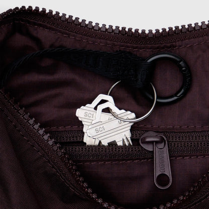 Bolso Mini media luna Baggu - Chocolate Plum
