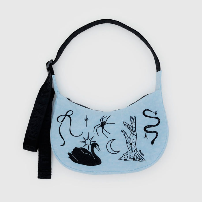 Bolso Mini media luna Baggu - Embroidered Ballet Icons