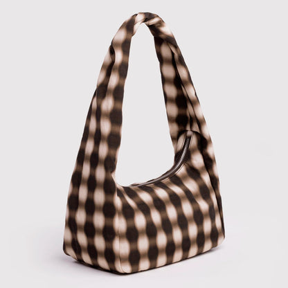 Bolso Pequeño Meringue Baggu - Blurred Gingham Brown