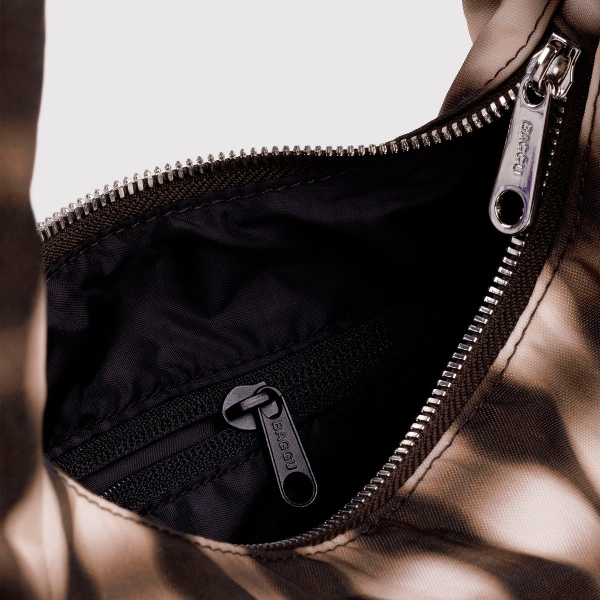 Bolso Pequeño Meringue Baggu - Blurred Gingham Brown