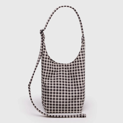 Bolso Mini Large Baggu - Black &amp; White Gingham