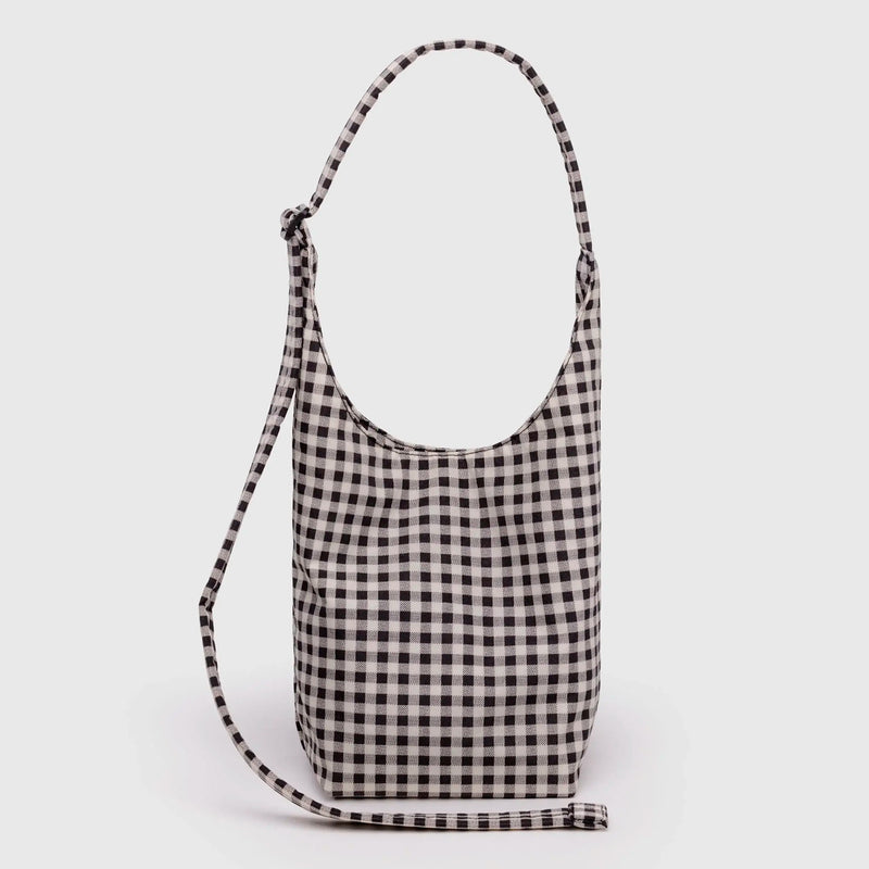 Bolso Mini Large Baggu - Black & White Gingham