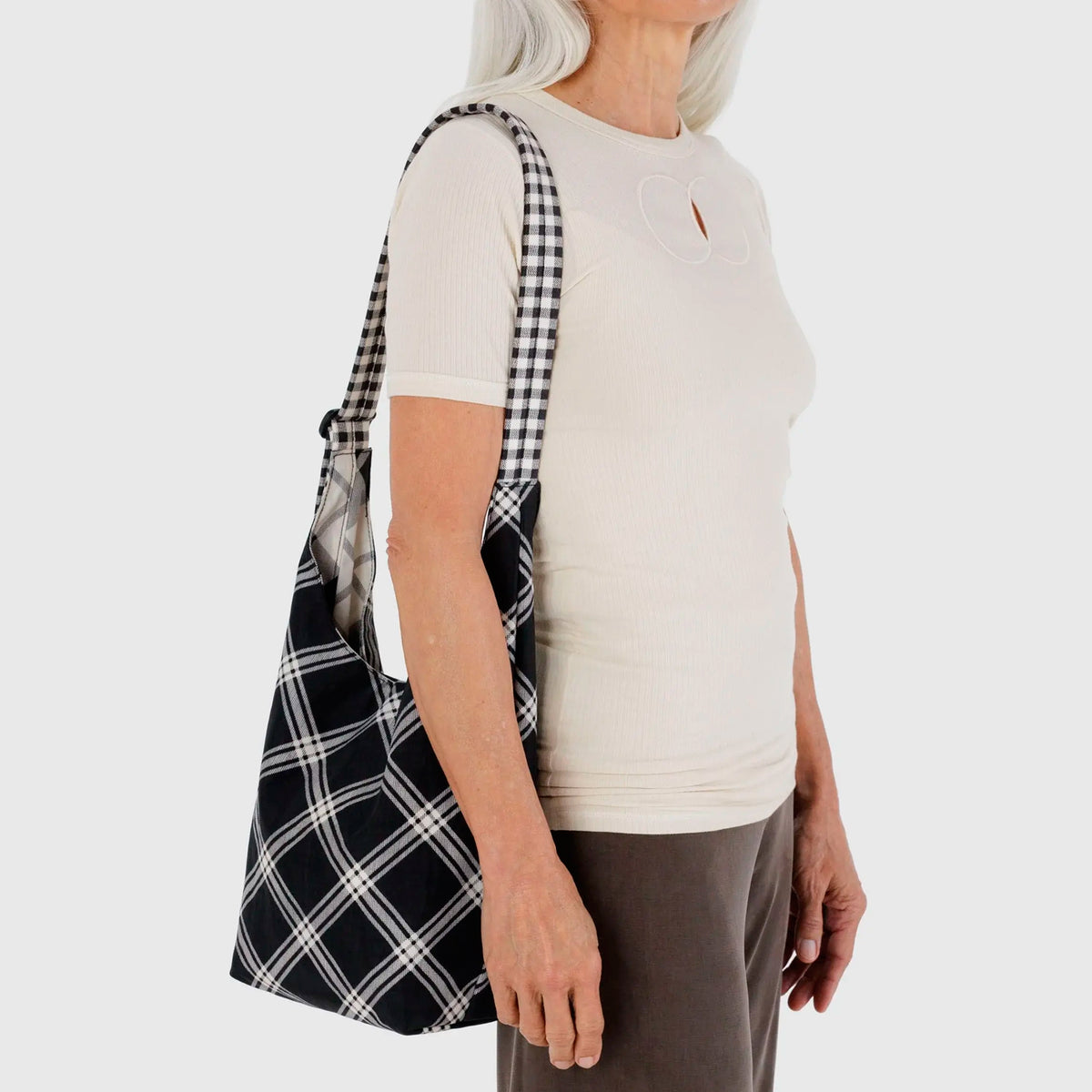 Bolso Mini Large Baggu - Mixed Plaid