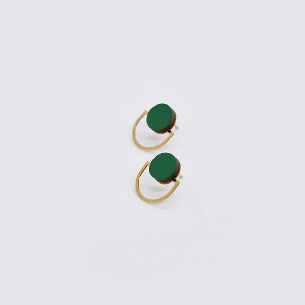 Pendientes - Small Studs Emerald
