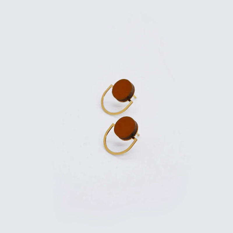 Pendientes - Small Studs Terracota
