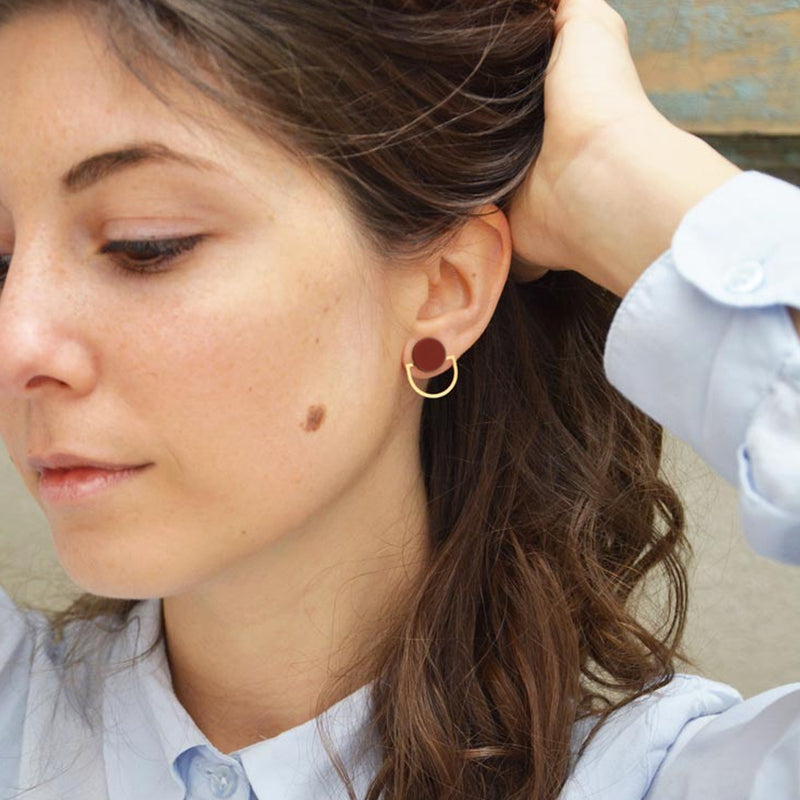 Pendientes - Small Studs Terracota