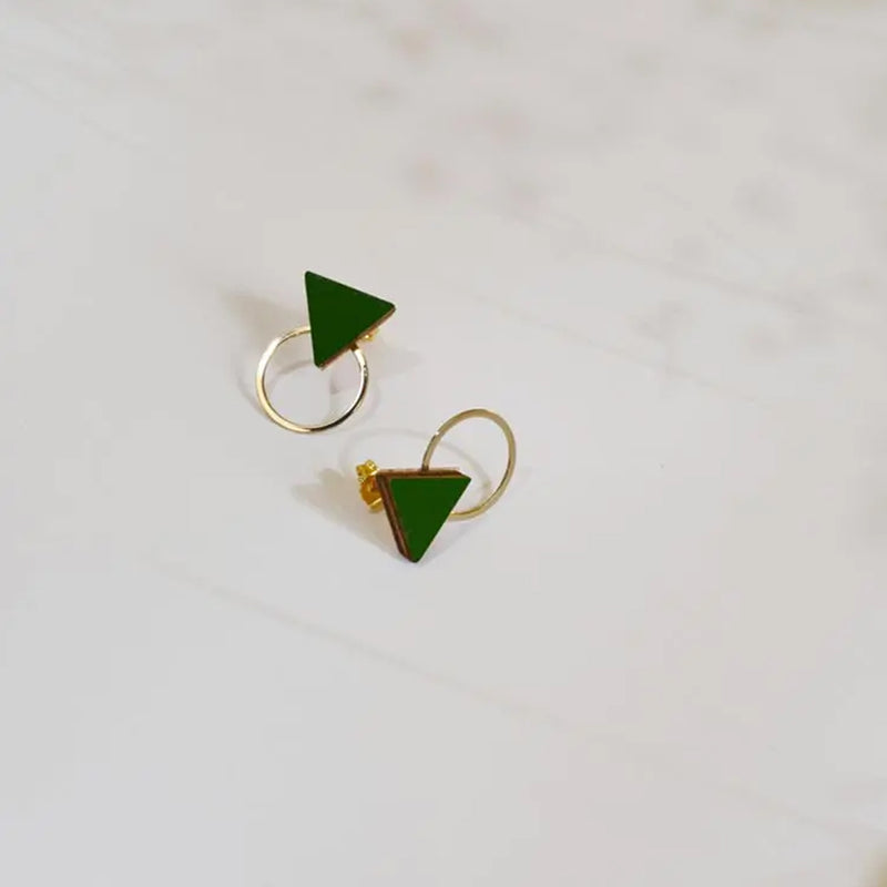 Pendientes - Small Studs Triangle Forest