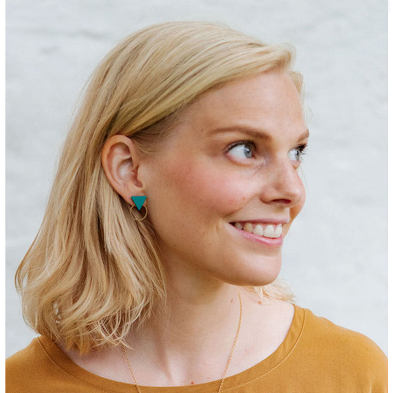 Pendientes - Small Studs Triangle Ocean