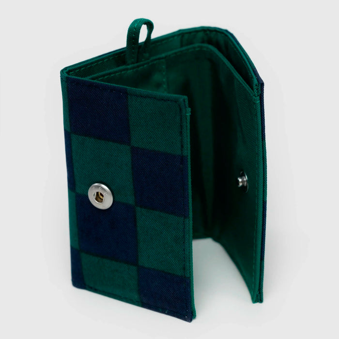 Cartera Baggu - Navy Green Check