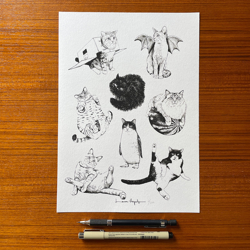 Print de Laura Agustí A4 - "Some Cats"