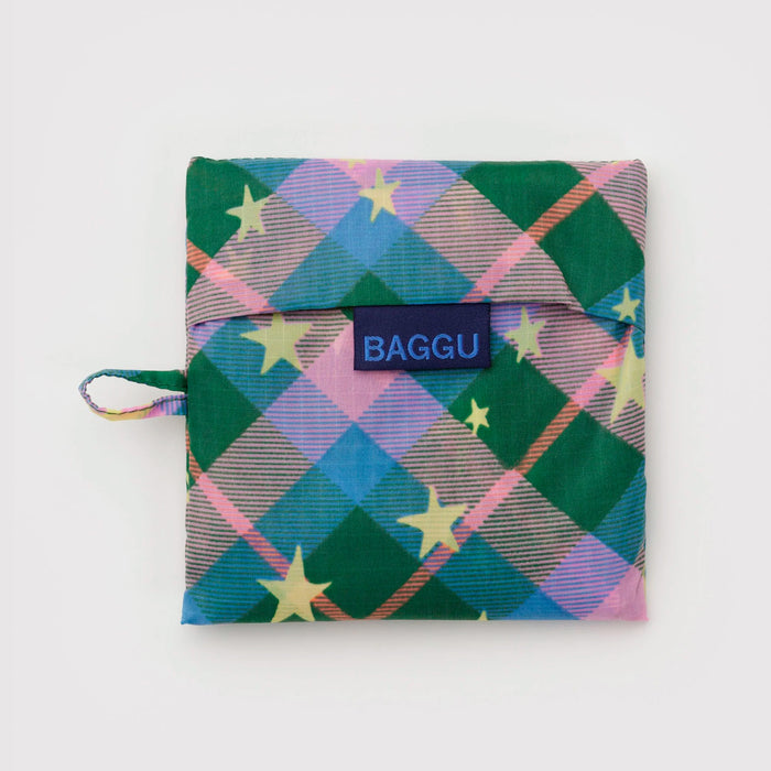 Bolsa Baggu - Green Star Plaid ✨