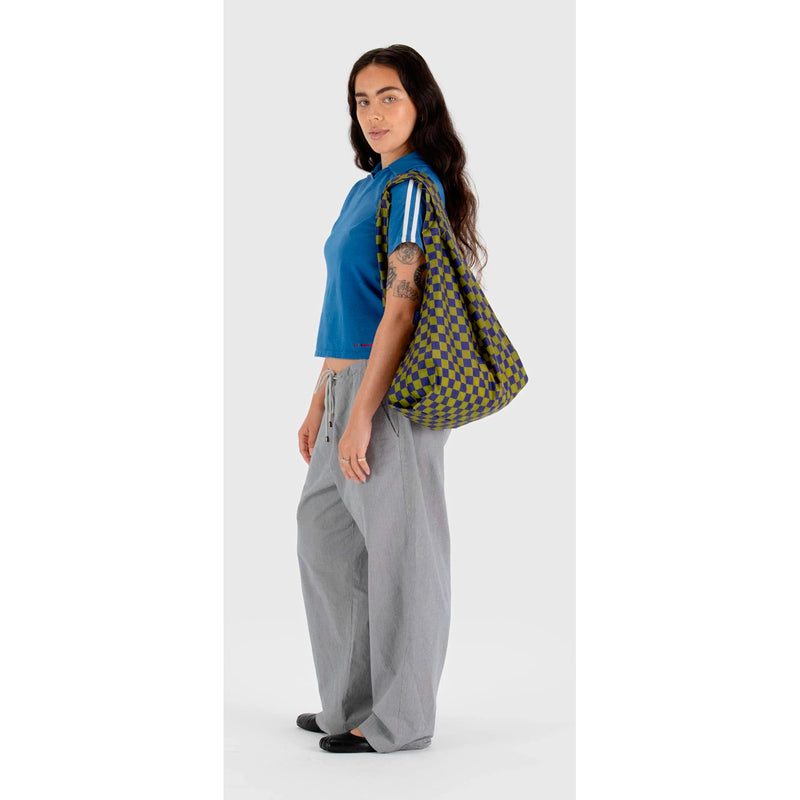 Bolsa Baggu - Pear Navy Check