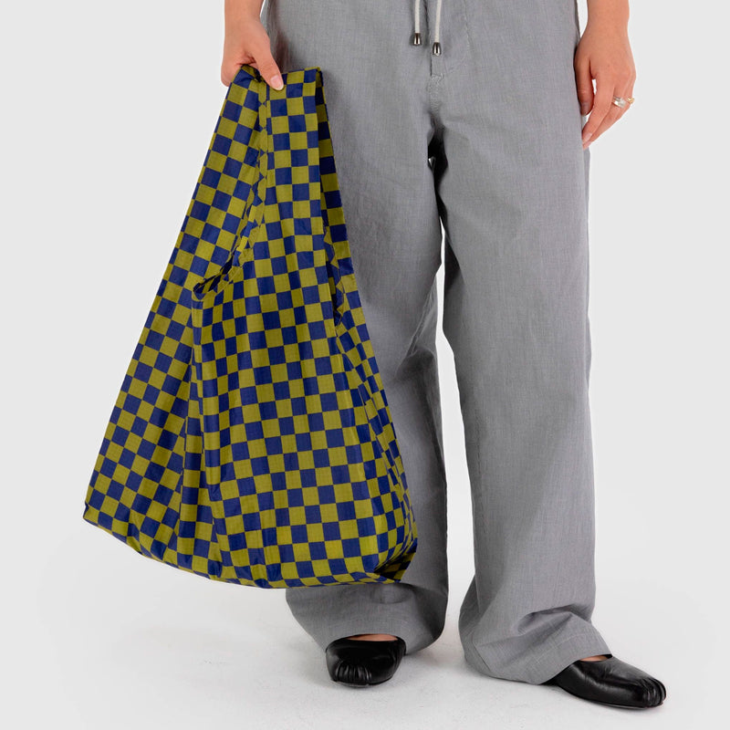 Bolsa Baggu - Pear Navy Check