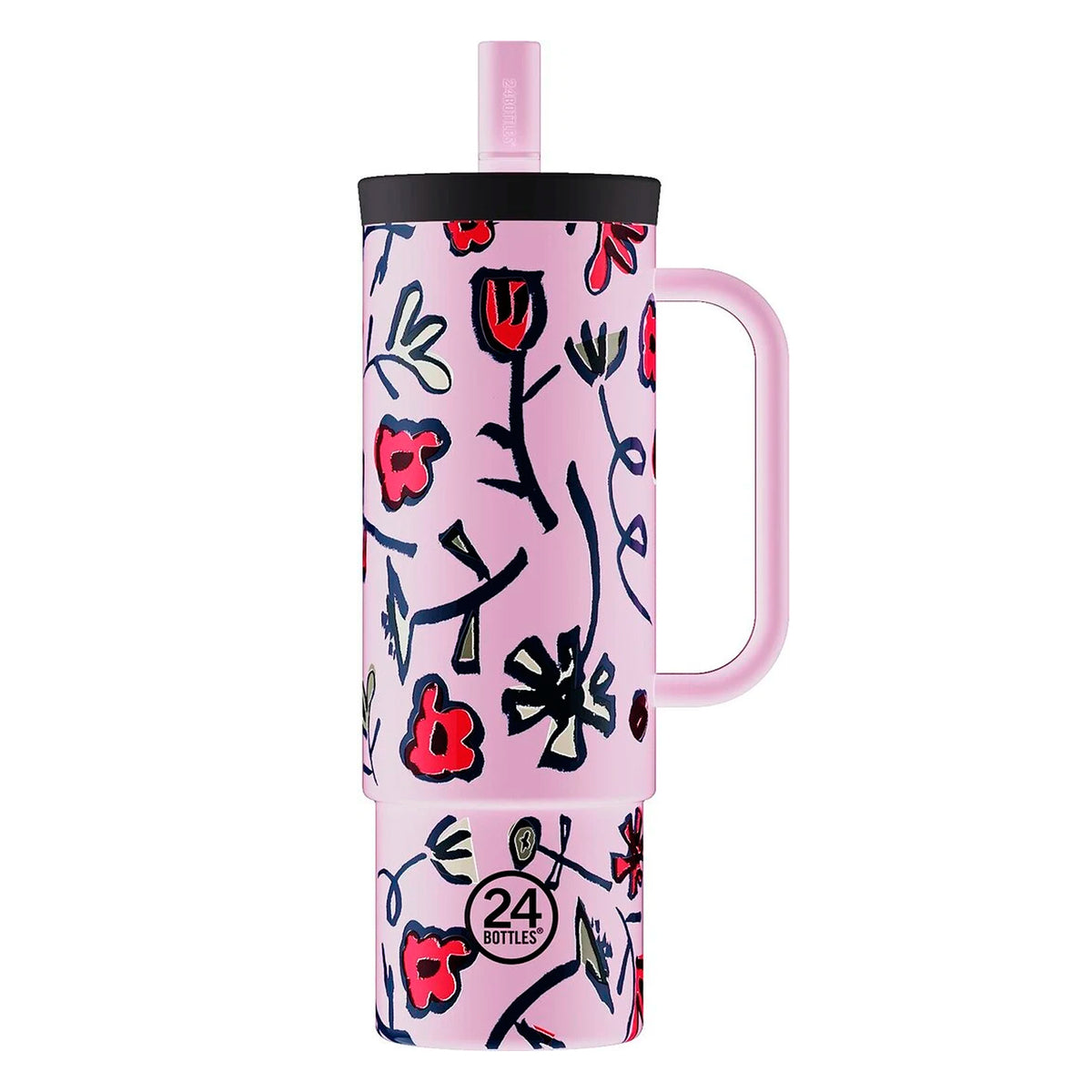 Taza de acero inoxidable 800 ml 24Bottles - Straw Cup Fiore di Campo