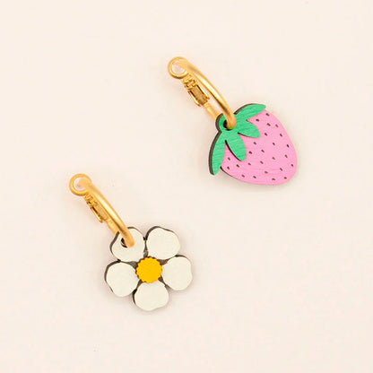 Pendientes de aro Materia Rica - Strawberry Field 🍓🌼