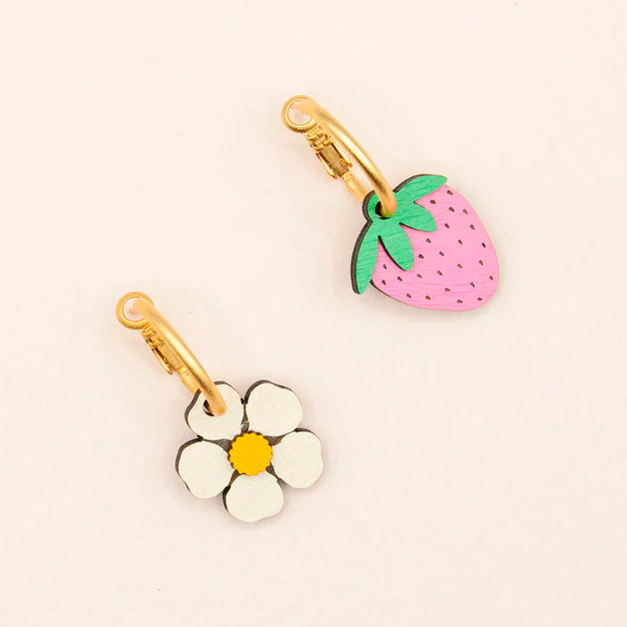 Pendientes de aro Materia Rica - Strawberry Field 🍓🌼
