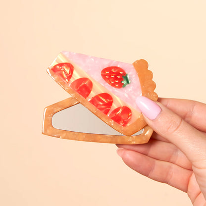 Espejo de bolsillo - Tarta de fresa 🍰