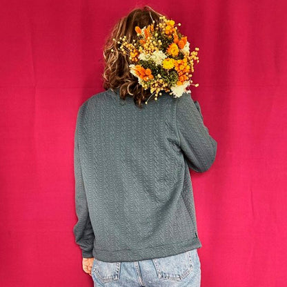 Sudadera La Compiano - Button Petróleo