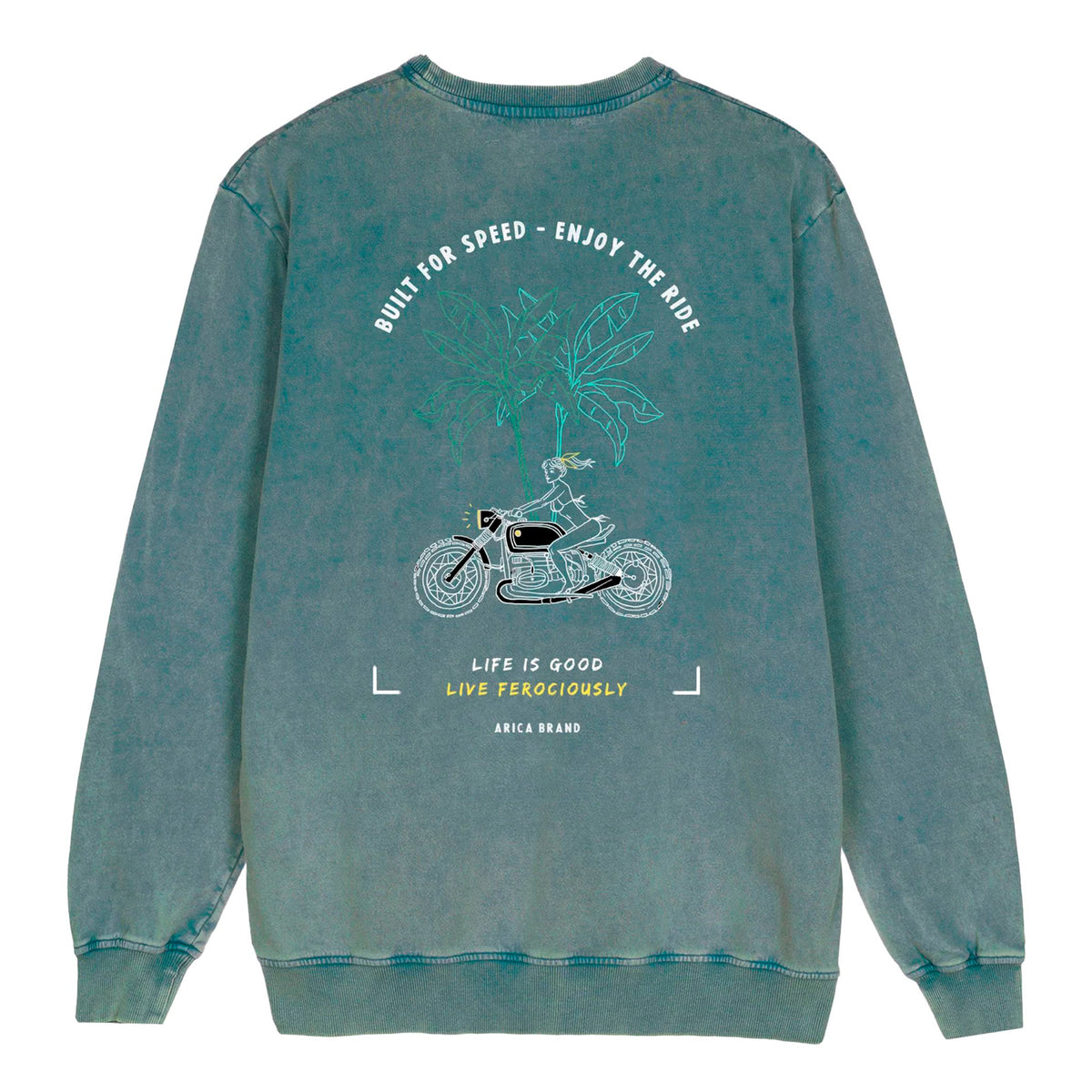 Sudadera Arica Brand -  Ferocious Green 🌴🛵