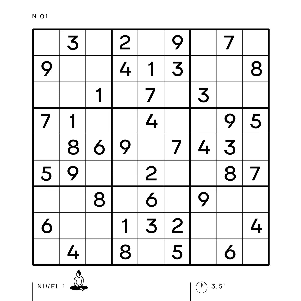 Pasatiempos - Sudoku nivel fácil para relajarse con los números