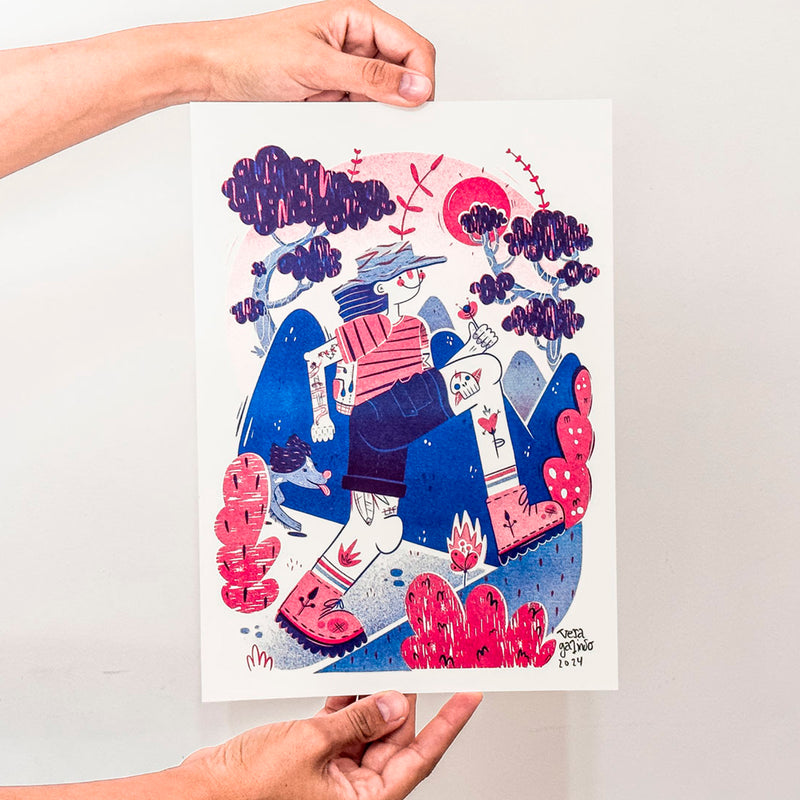 Print de Vera Galindo A4 - "Sundays High Mountain Club"