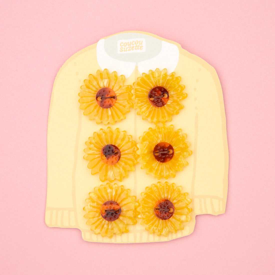 Set de 6 botones - Girasol 🌻