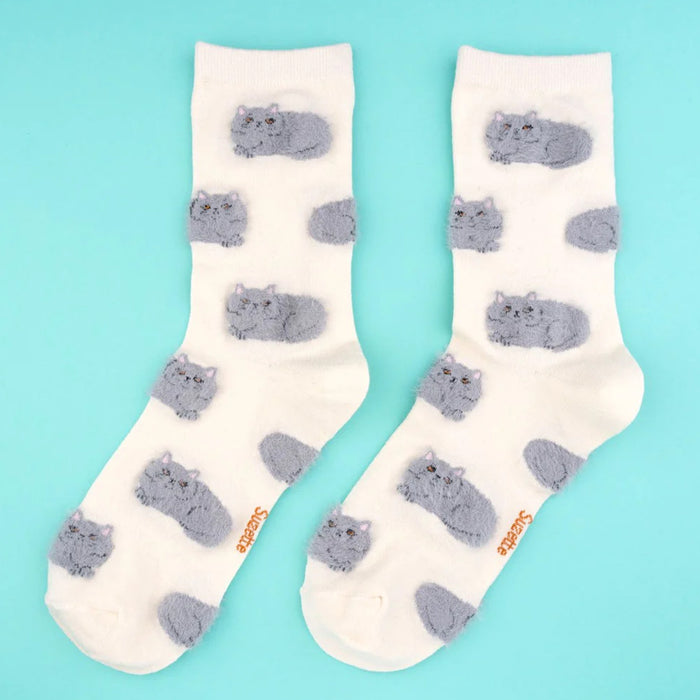 Calcetines - Gato Persa Gris
