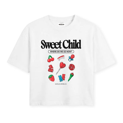 Camiseta Nostalgic Apparel - "Sweet Child" Cropped 🍭🍬