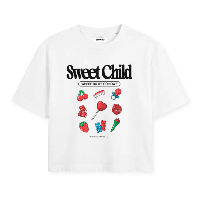 Camiseta Nostalgic Apparel - "Sweet Child" Cropped 🍭🍬
