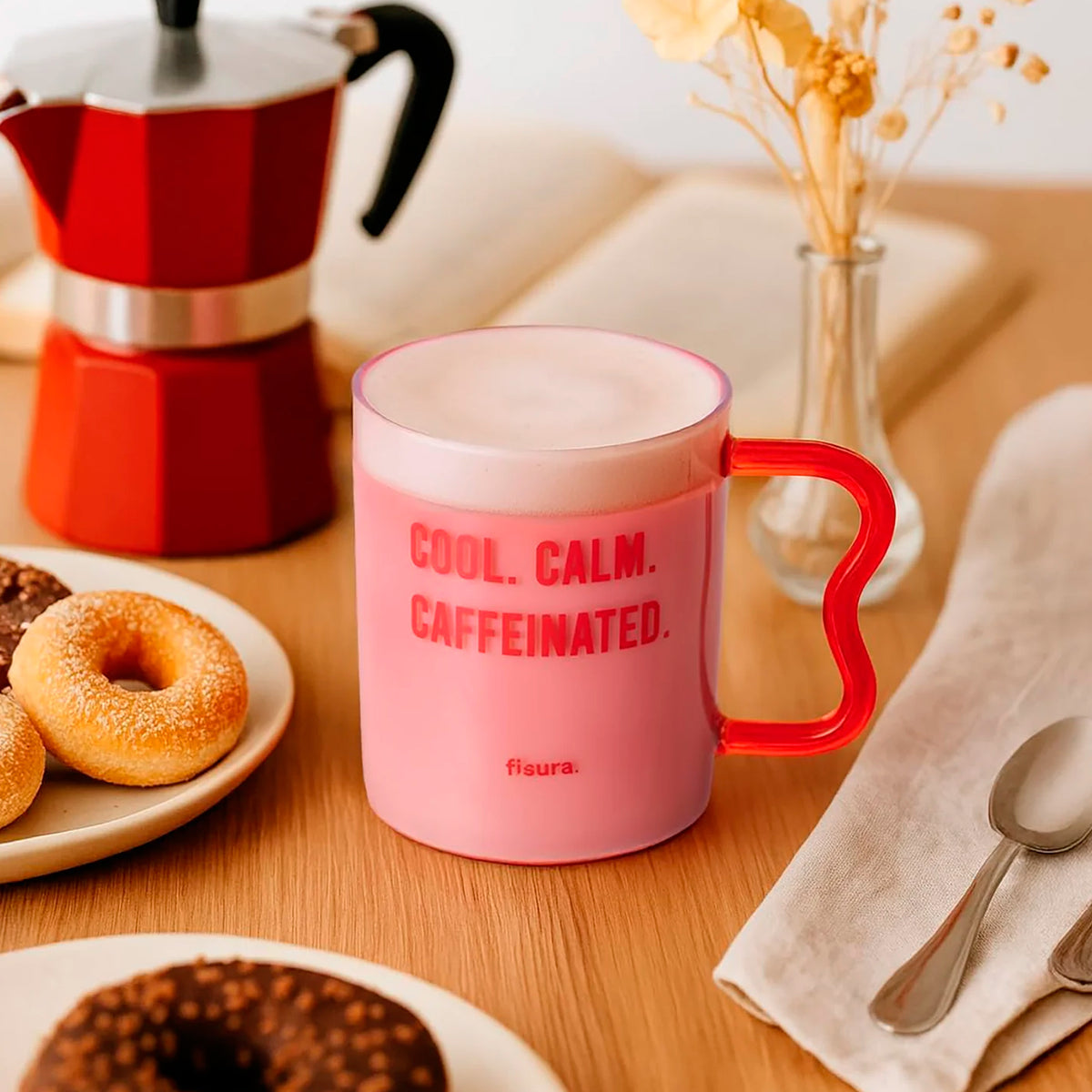 Taza Fisura - "Cool, calm, caffeinated" ☕