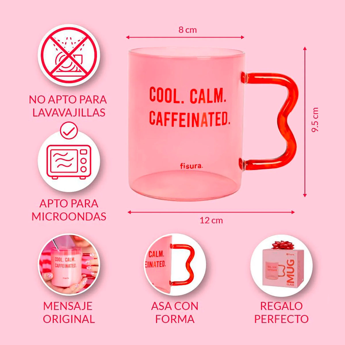 Taza Fisura - "Cool, calm, caffeinated" ☕