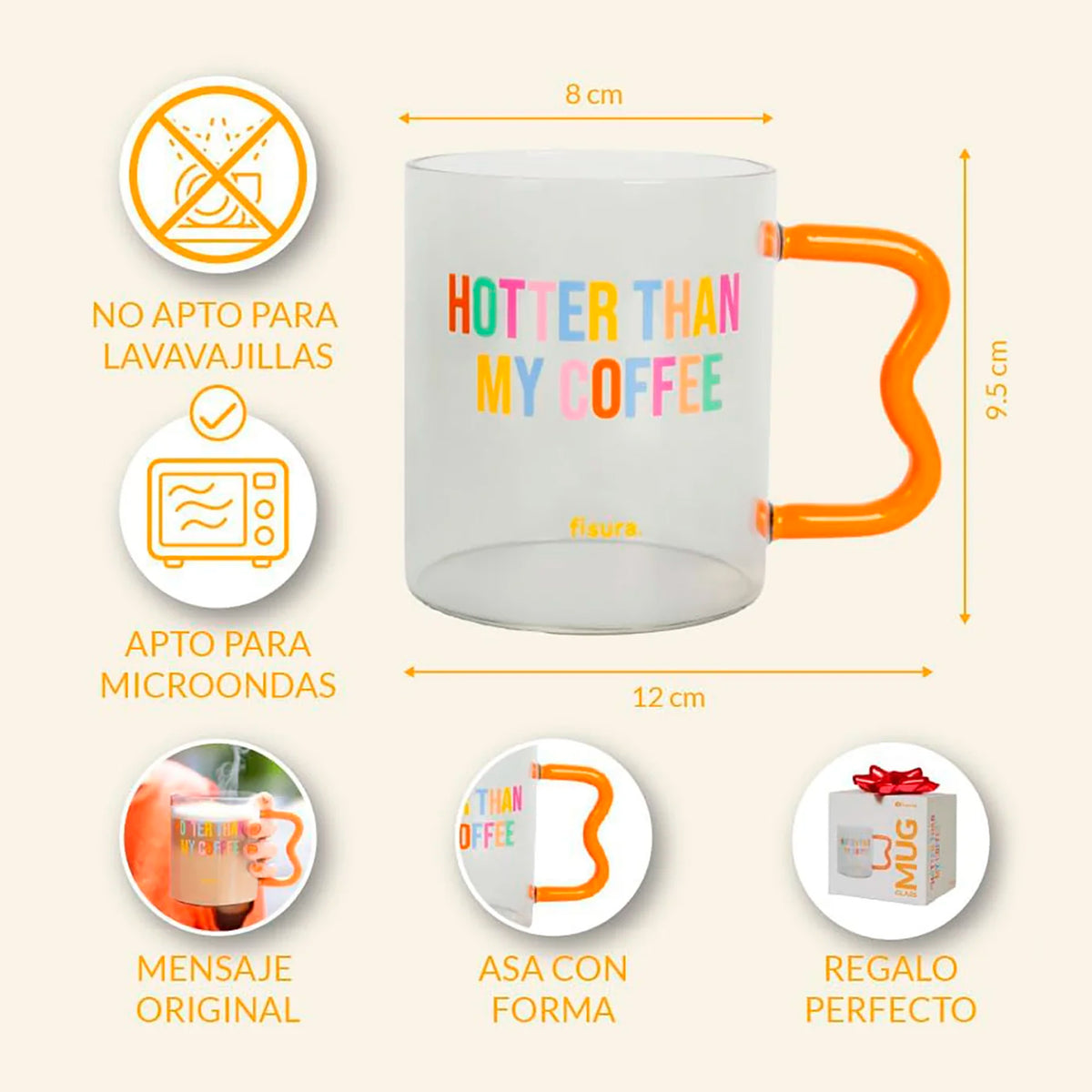 Taza Fisura - "Hotter than my coffee" 🔥☕