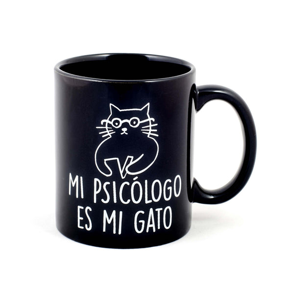 Taza - "Mi psicólogo es mi gato"