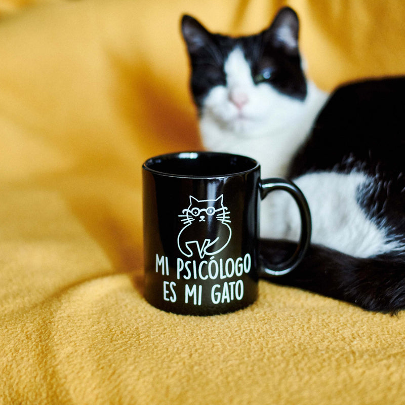 Taza - "Mi psicólogo es mi gato"