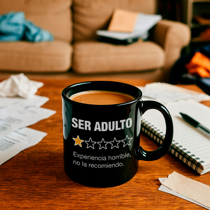 Taza - "Ser adulto: Experiencia horrible, no la recomiendo" ⭐