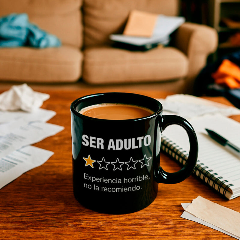 Taza - "Ser adulto: Experiencia horrible, no la recomiendo" ⭐