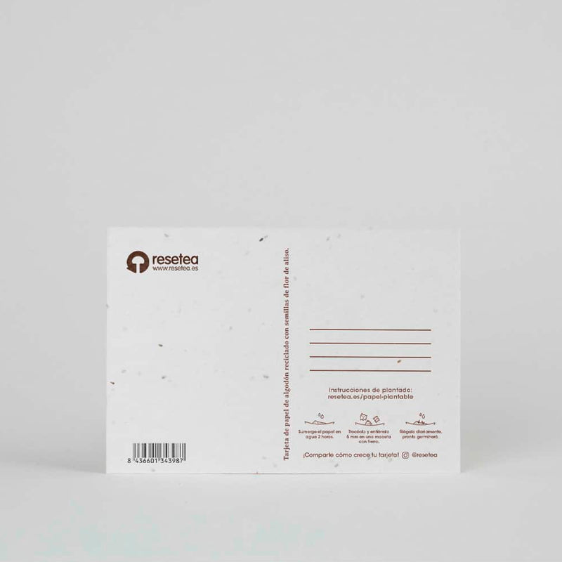 Postal plantable - "Te quiero mamá"