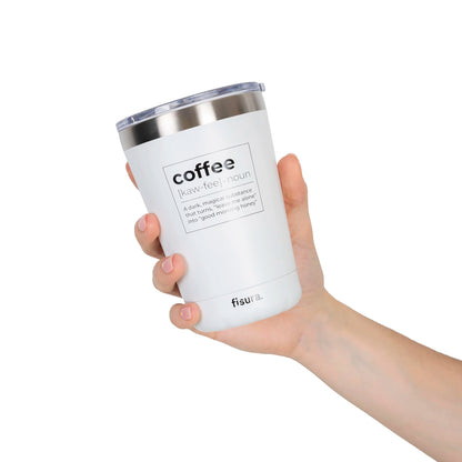 Vaso termo Fisura - "Coffe" blanco ☕