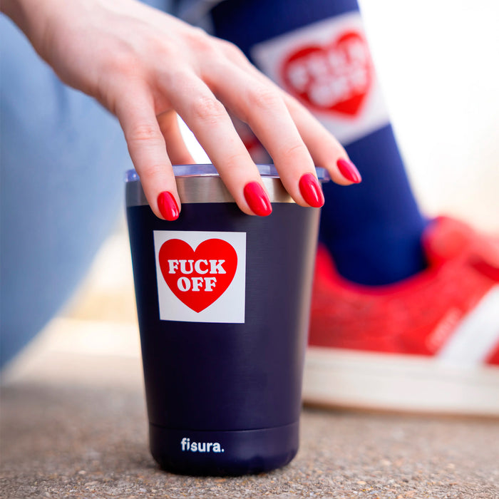 Vaso termo - "Fuck Off" Azul
