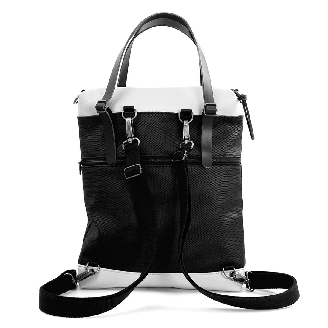Bolso-mochila The Wanderer de Daniel Chong - Gris con bolsillo marrón