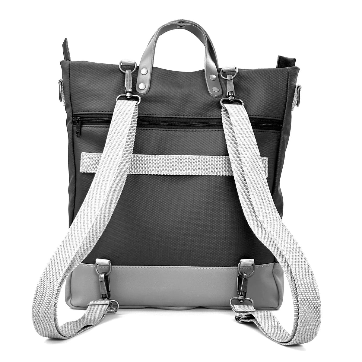 Bolso-mochila Worker Bag de Daniel Chong - Beige con bolsillo fucsia