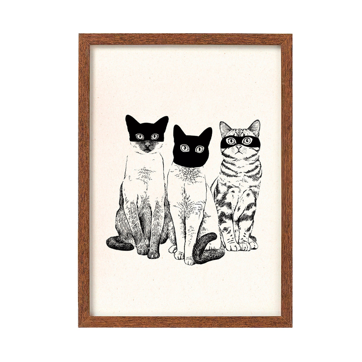 Print de Laura Agustí  A5 - "Three Cats"