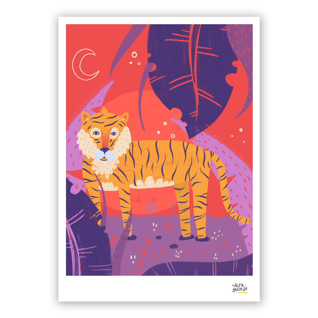 Print de Vera Galindo A4 - "Tigre"