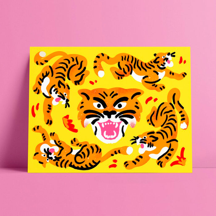 Print de Sara Marcos A4 - "Tigres" 🐯