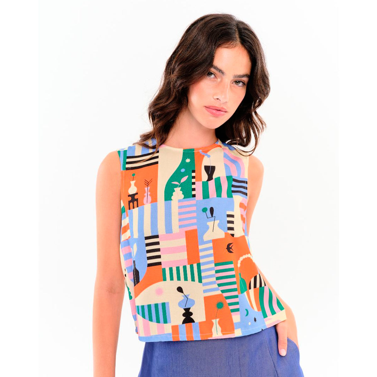 Top Béhulah - Mimosa Naranja