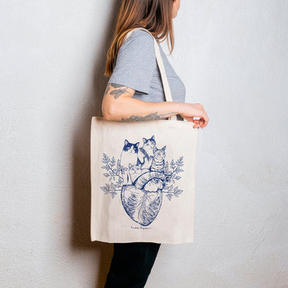 Tote bag - "Cats Heart"